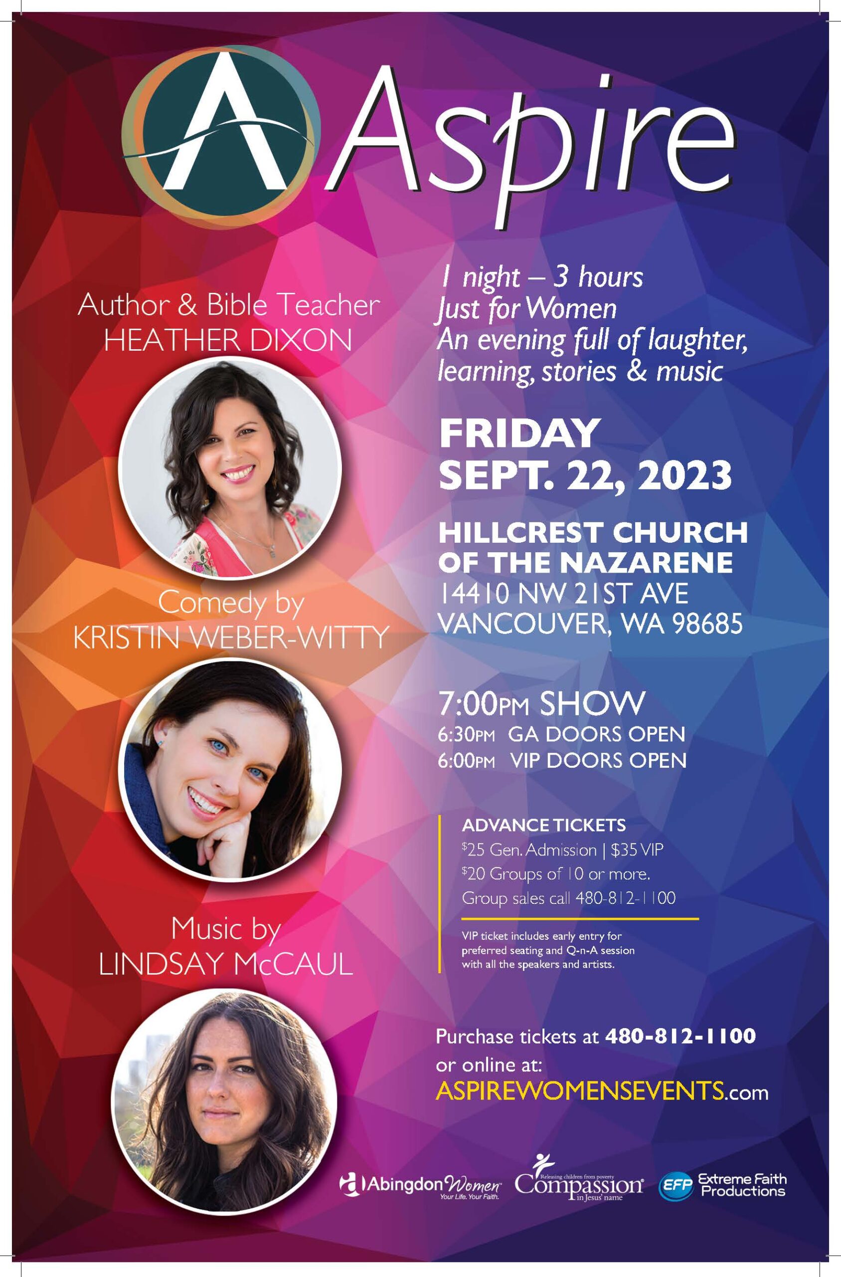 Aspire Friday Sept 22 Vancouver WA