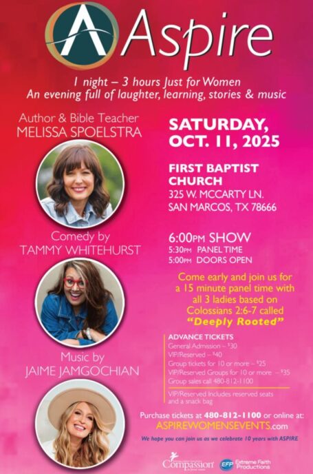Aspire Sat Oct 11 San Marcos TX