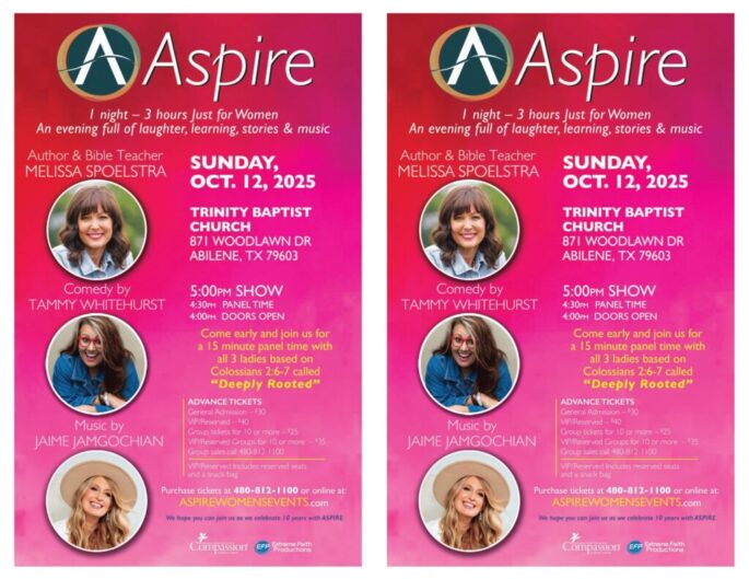 Aspire Sun Oct 12 Abilene TX-2UP