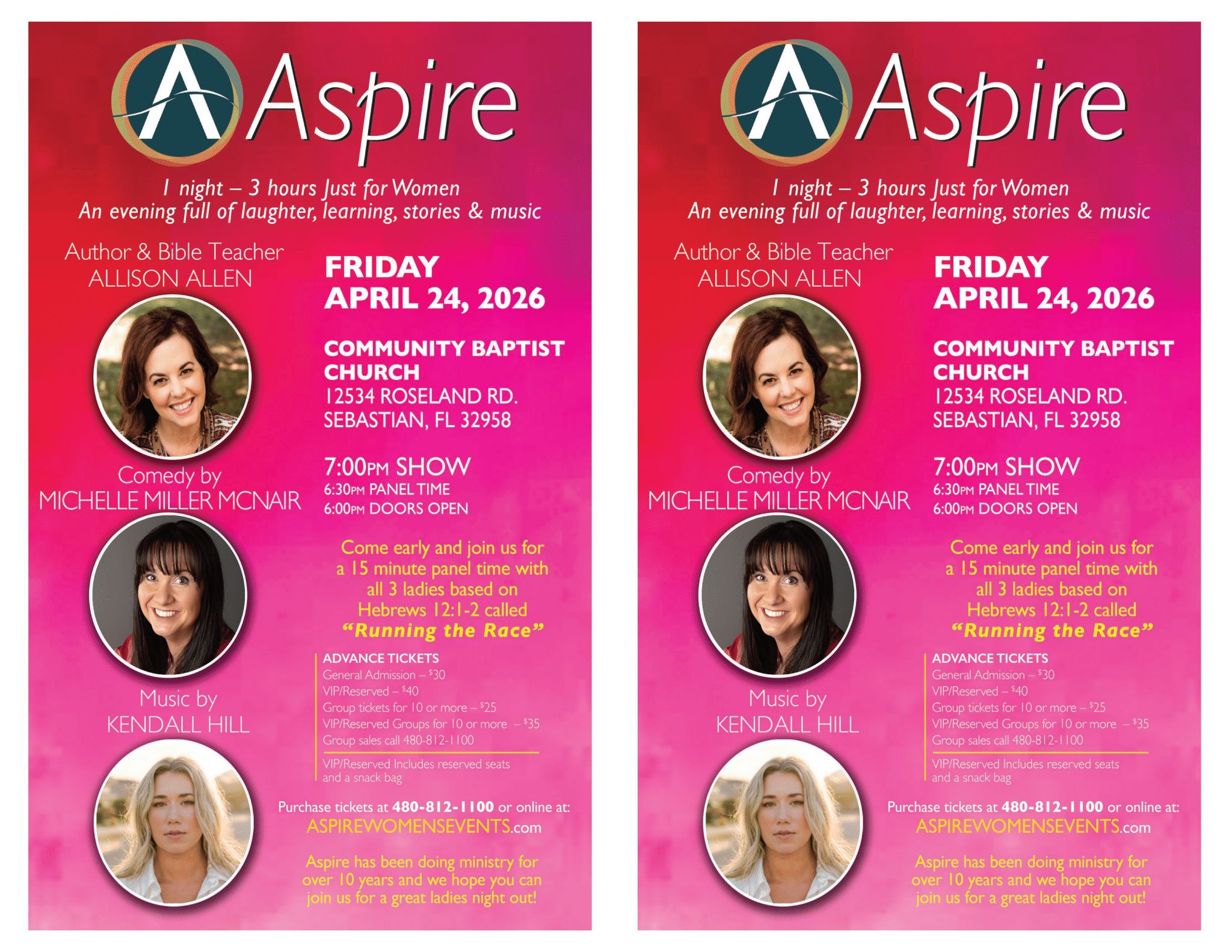 Aspire Fri April 24 Sebastian FL-2UP