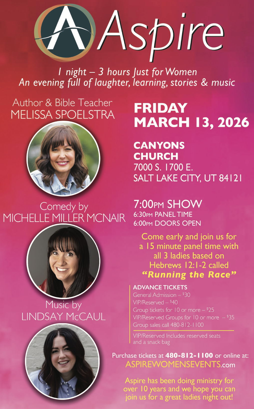 Aspire Fri March 13 Salt Lake City