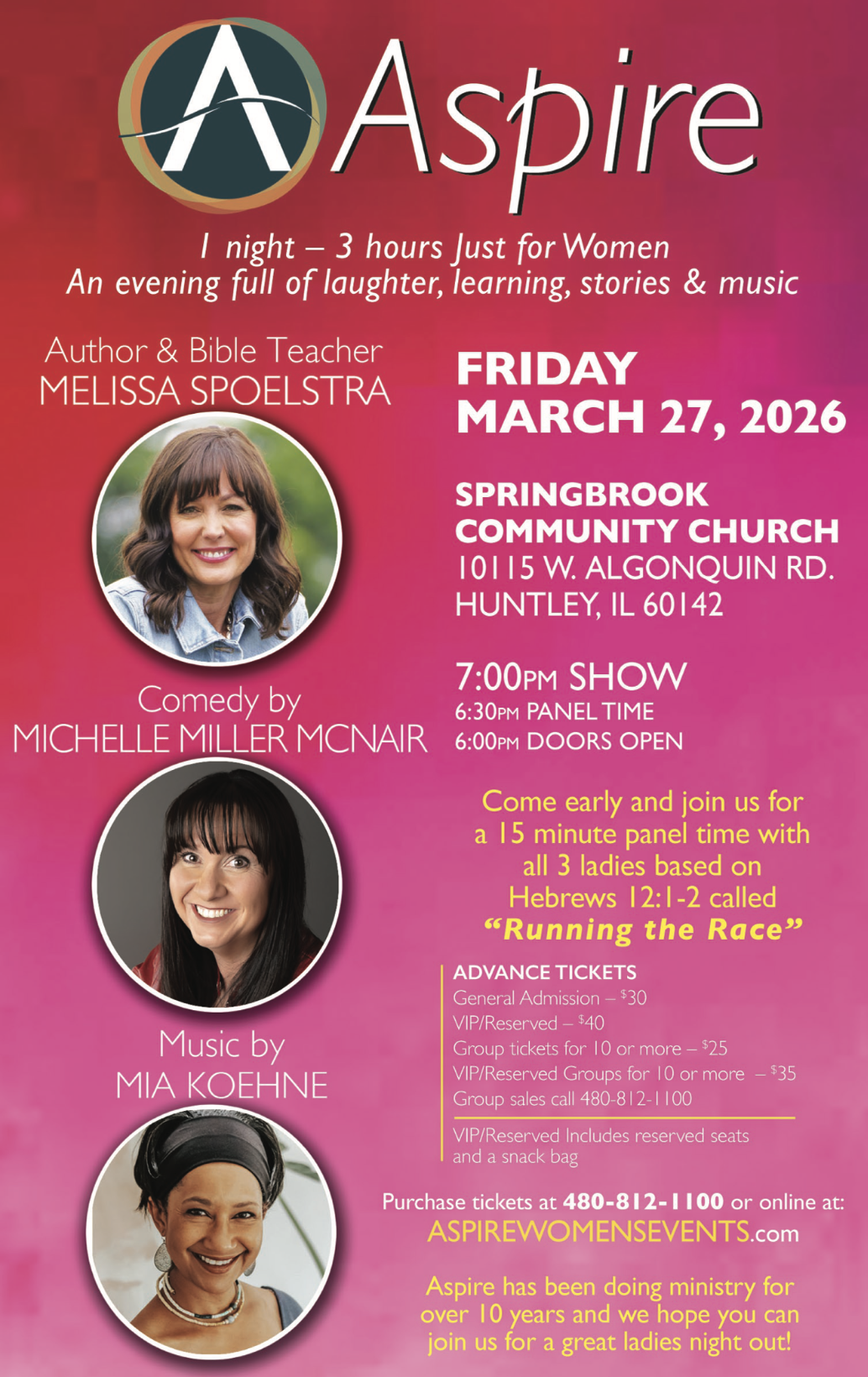 Aspire Fri March 27 Huntley IL-2UP