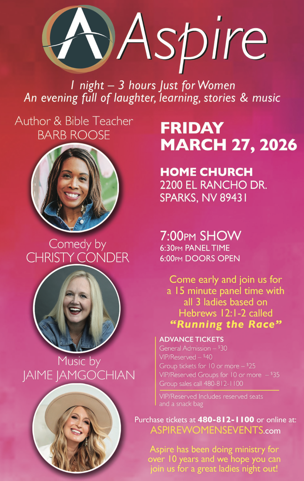 Aspire Fri March 27 Sparks NV