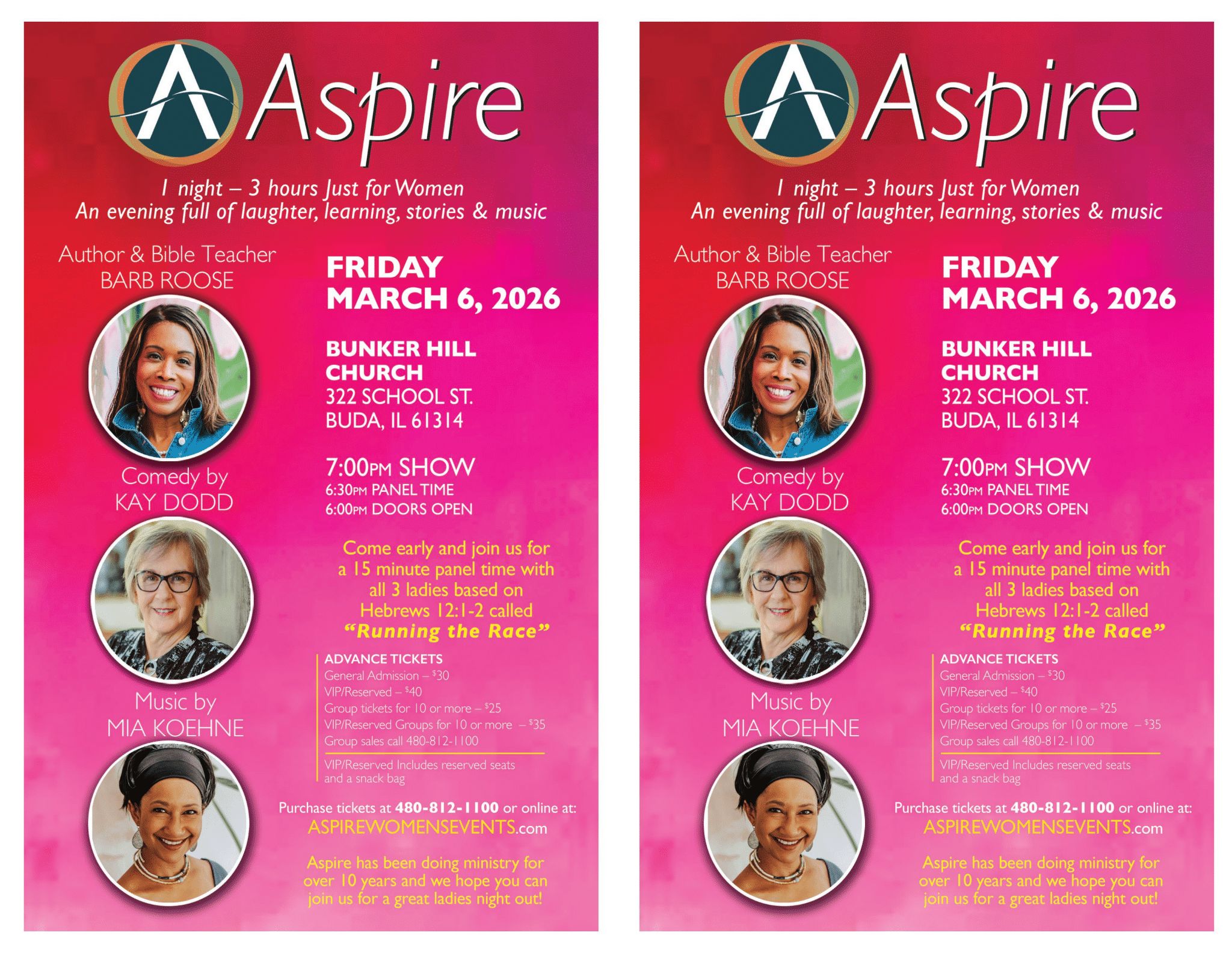 Aspire Fri March 6 Buda IL-2UP