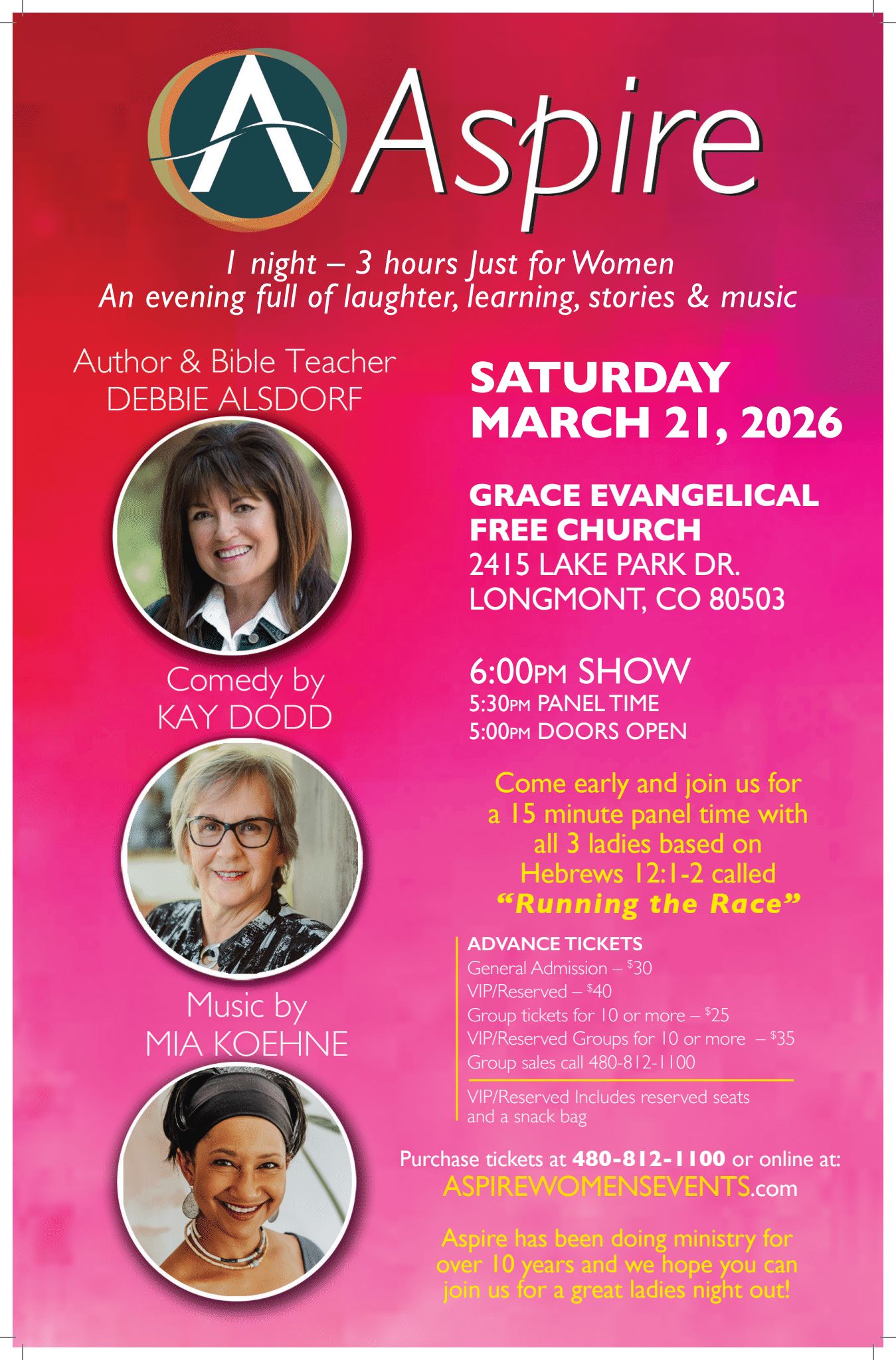 Aspire SAT March 21 Longmont CO