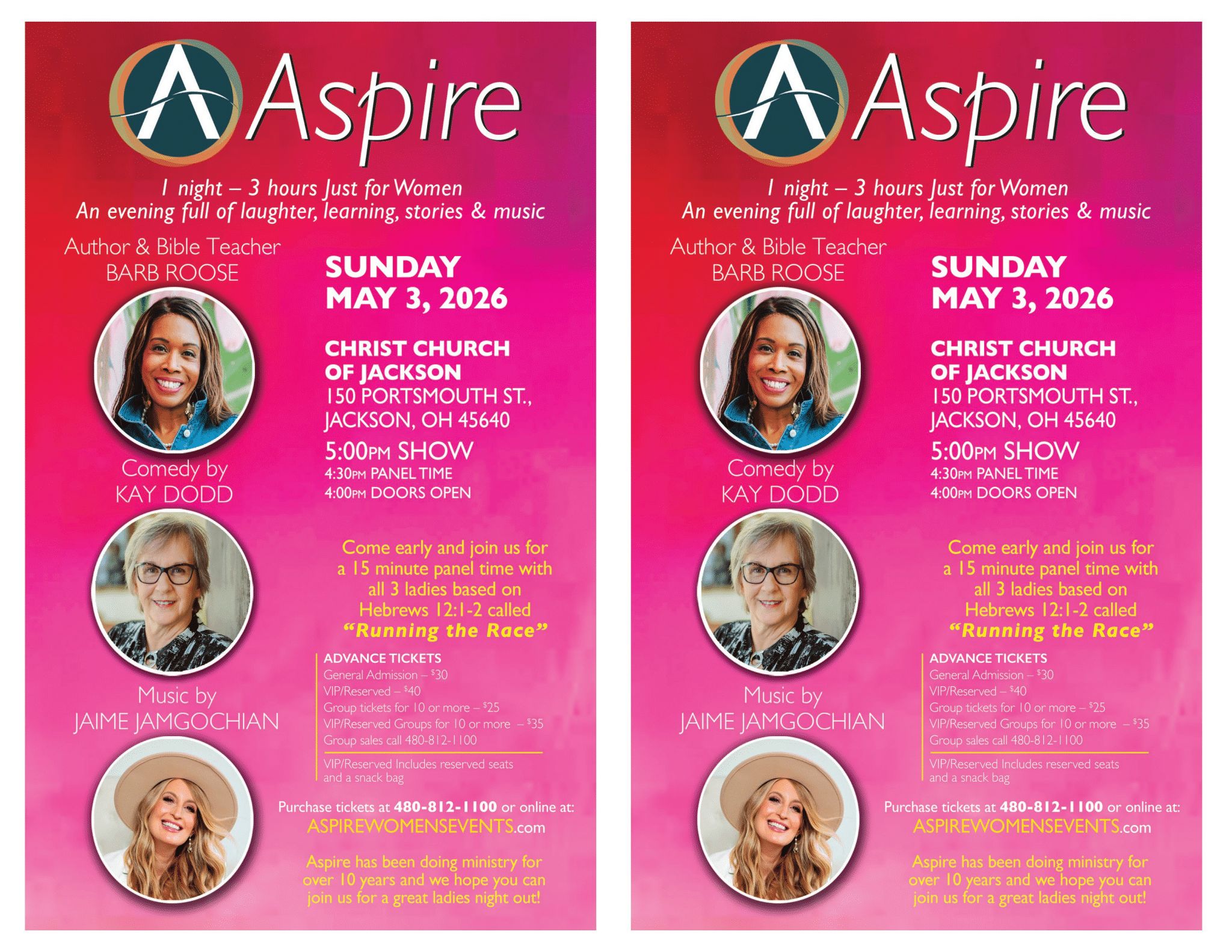 Aspire SUN May 3 Jackson OH-2UP