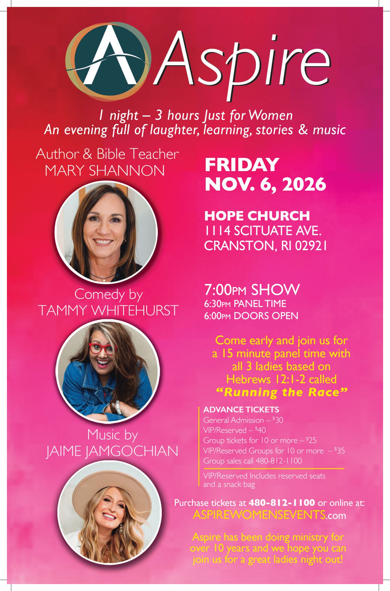 Aspire Fri Nov 6 Cranston RI